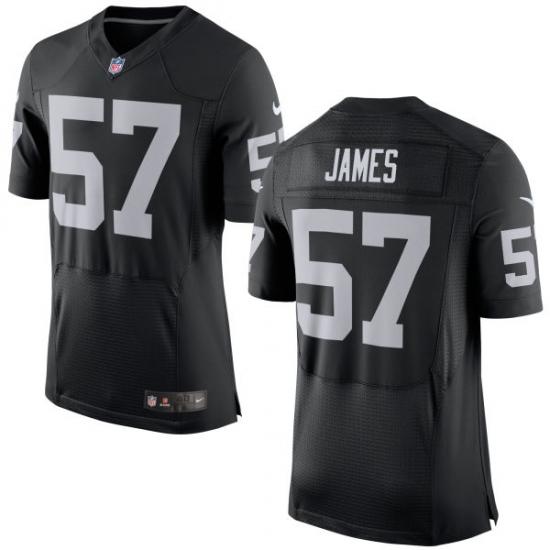 Nike Raiders 57 Cory James Black Elite Jersey