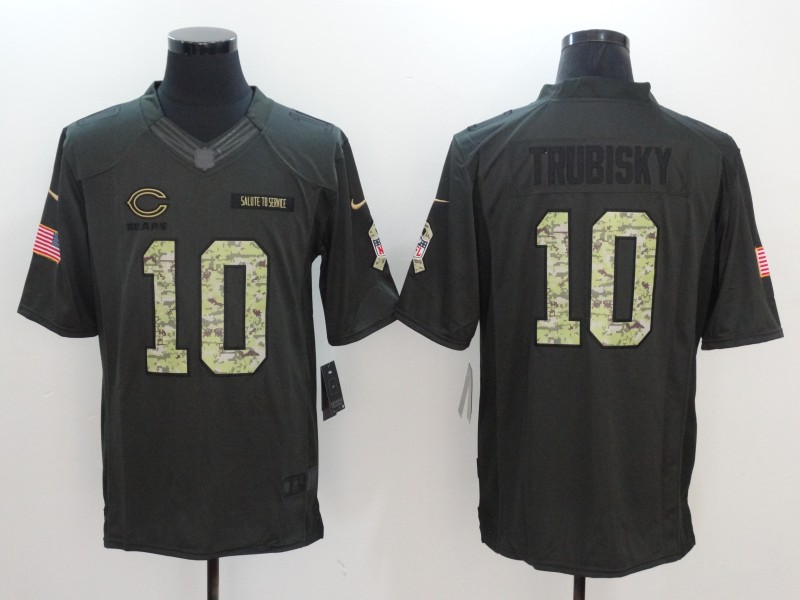 Nike Bears 10 Mitchell Trubisky Anthracite Salute to Service Limited Jersey