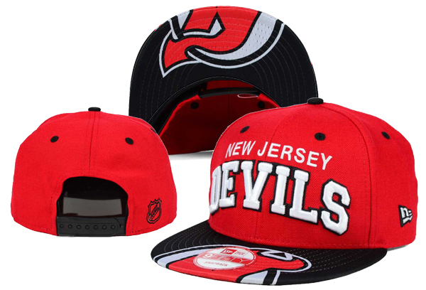 New Jersey Devils Team Logo Red Snapback Adjustable Hat