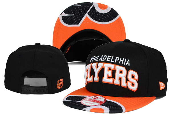 Philadelphia Flyers Team Logo Black Snapback Adjustable Hat