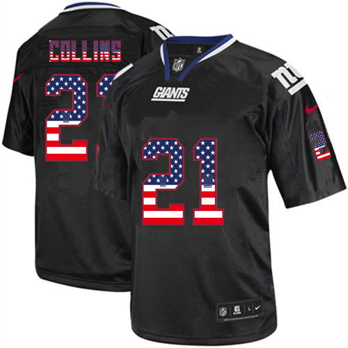 Nike Giants 21 Landon Collins Black USA Flag Fashion Elite Jersey
