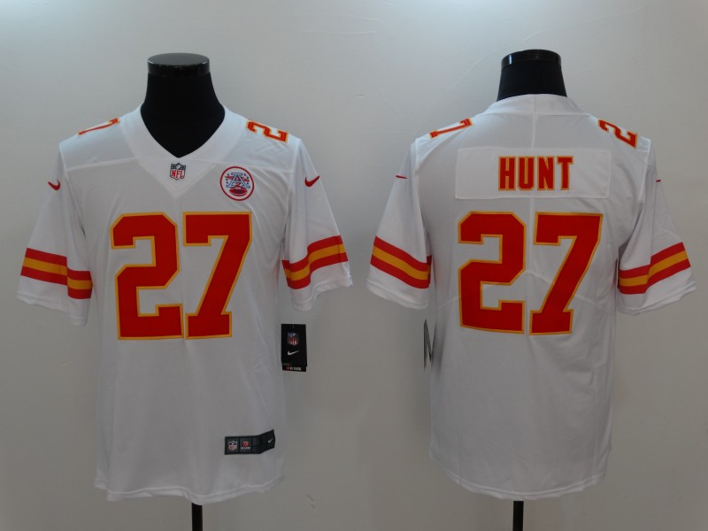 Nike Chiefs 27 Kareem Hunt White Youth Vapor Untouchable Player Limited Jersey