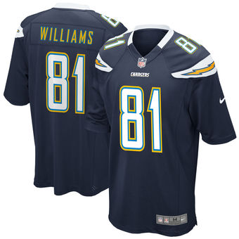 Nike Chargers 81 Mike Williams Navy Elite Jersey - Click Image to Close