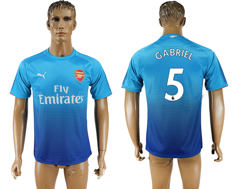 2017-18 Arsenal 5 GABRIEL Away Thailand Soccer Jersey