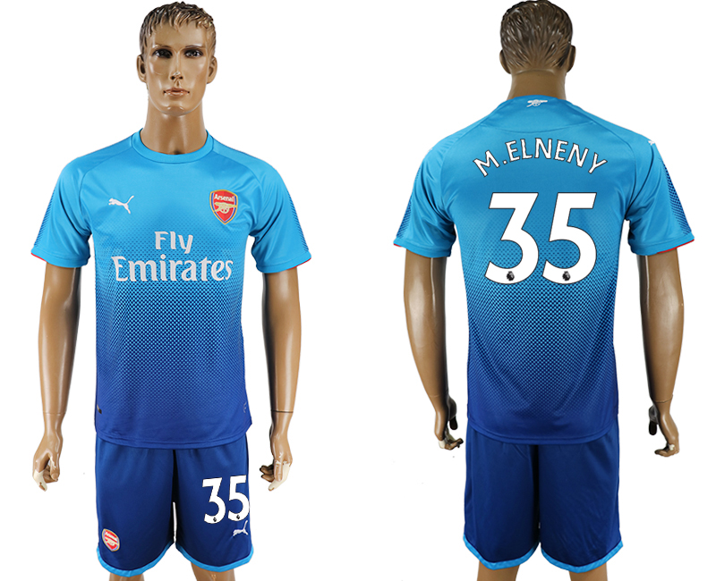 2017-18 Arsenal 35 M.ELNENY Away Soccer Jersey