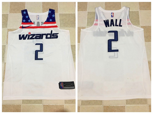 Wizards 2 John Wall White Nike Swingman Jersey