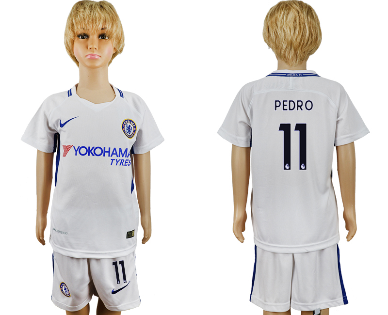 2017-18 Chelsea 11 PEDRO Away Youth Soccer Jersey