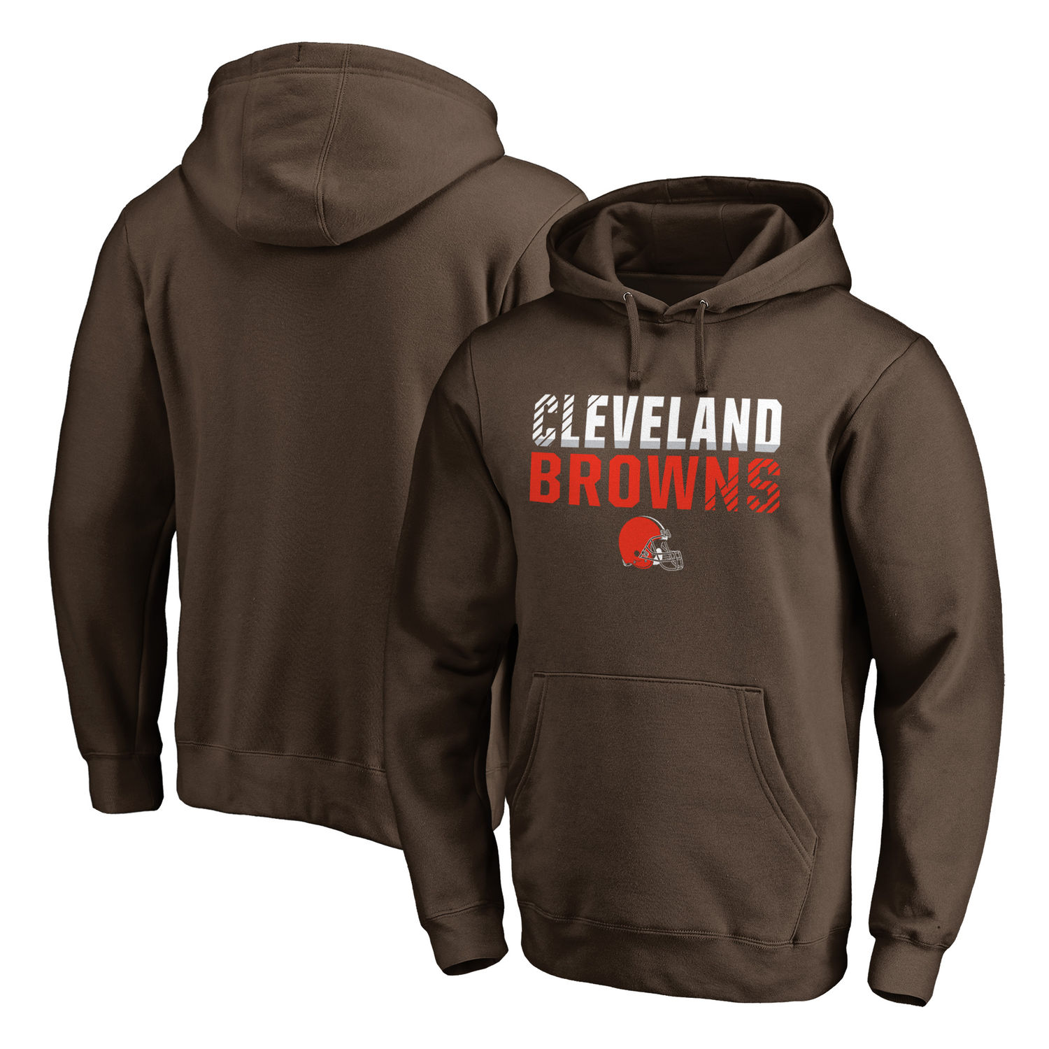Men's Cleveland Browns NFL Pro Line by Fanatics Branded Brown Iconic Collection Fade Out Pullover Hoodie