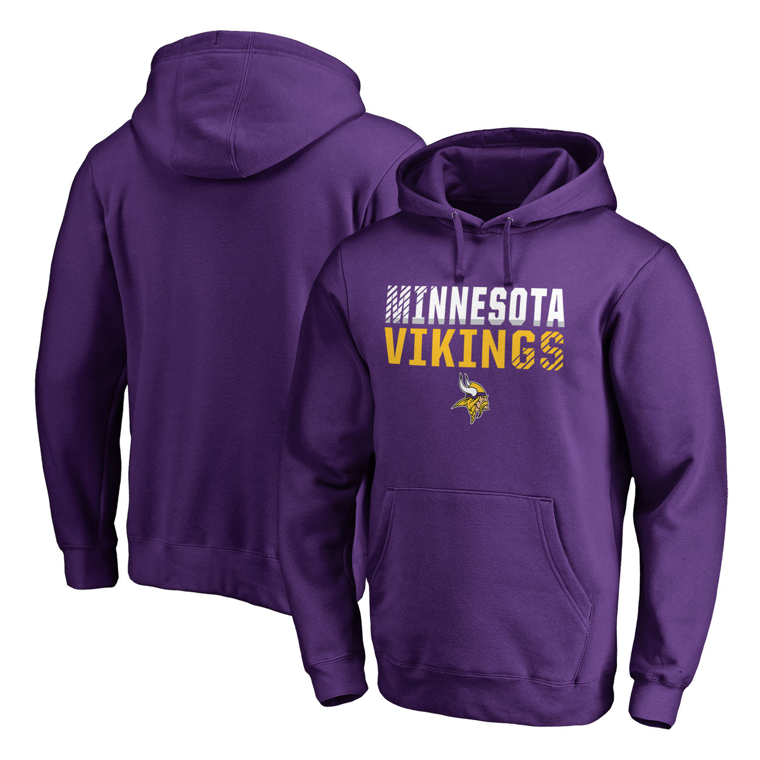 Men's Minnesota Vikings NFL Pro Line by Fanatics Branded Purple Iconic Collection Fade Out Pullover Hoodie