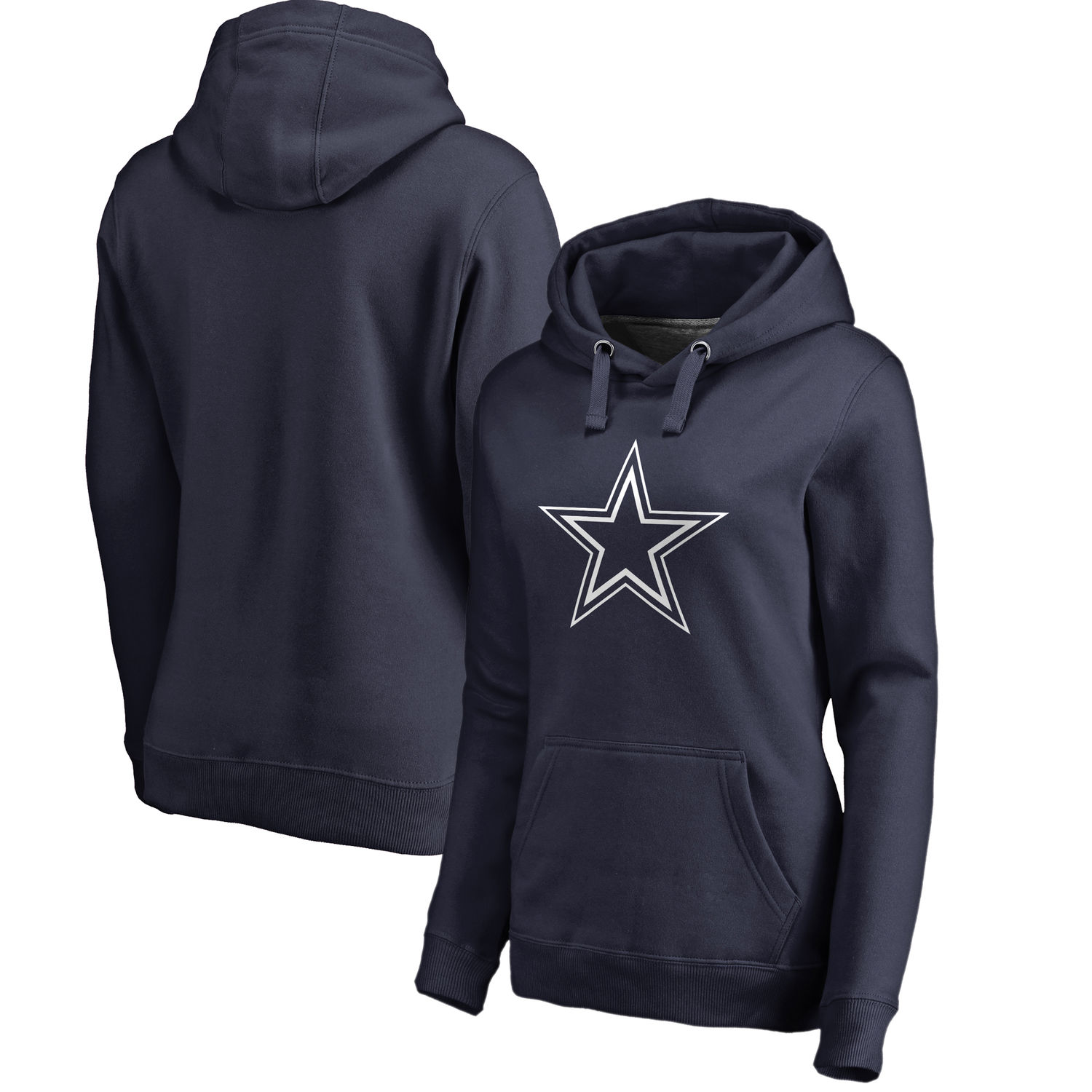 Women's Dallas Cowboys NFL Pro Line by Fanatics Branded Navy Primary Logo Pullover Hoodie