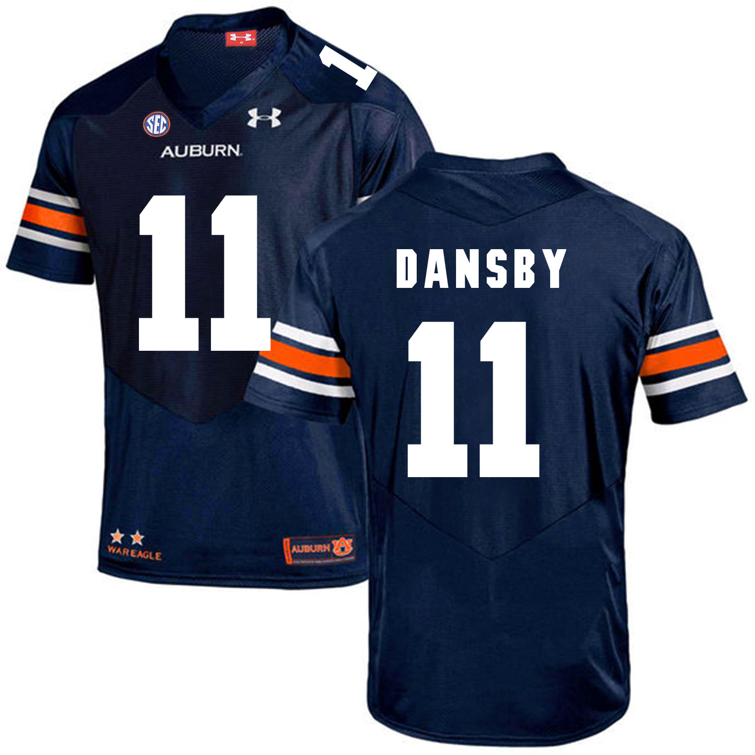 Auburn Tigers 11 Karlos Dansby Navy College Football Jersey