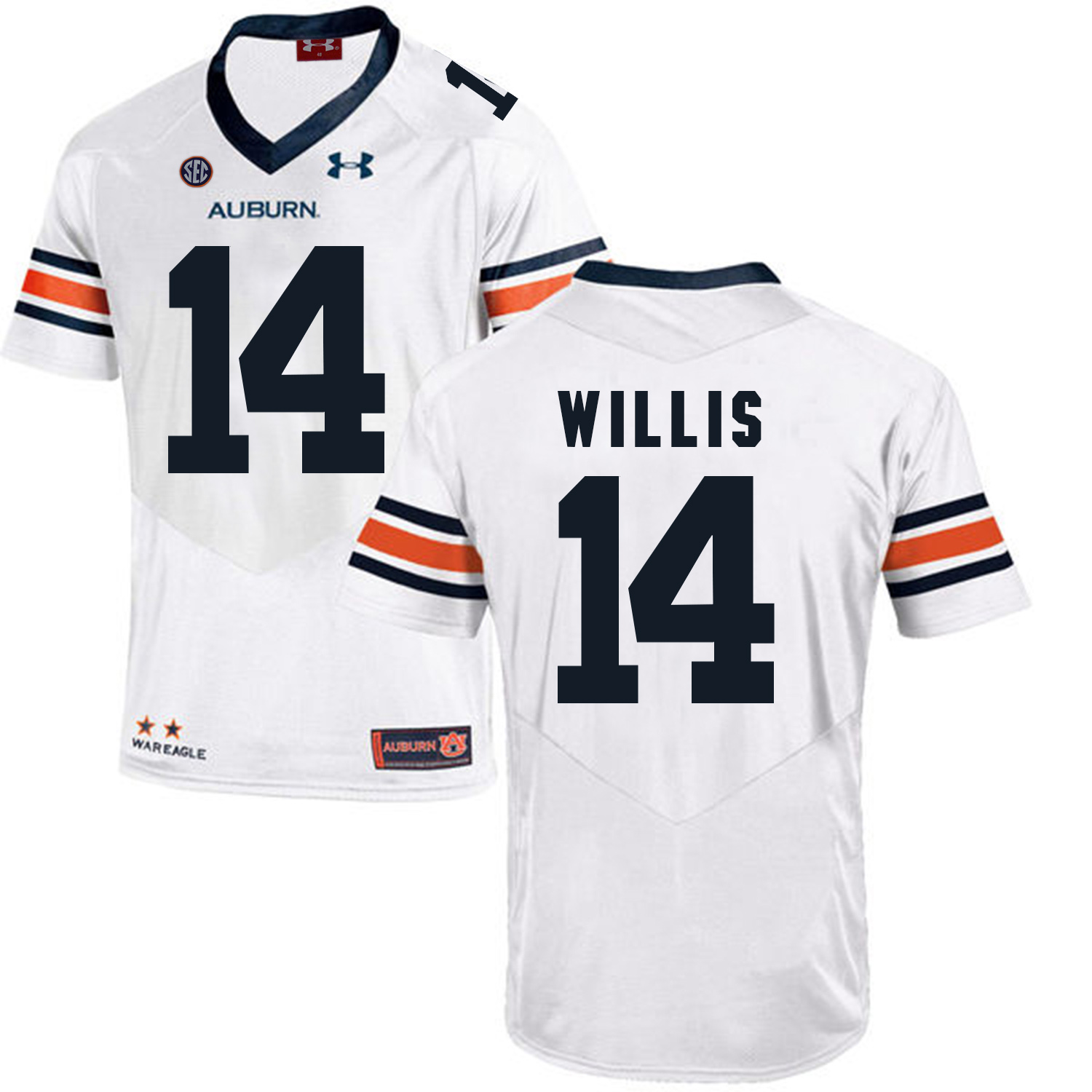 Auburn Tigers 14 Malik Willis White College Football Jersey