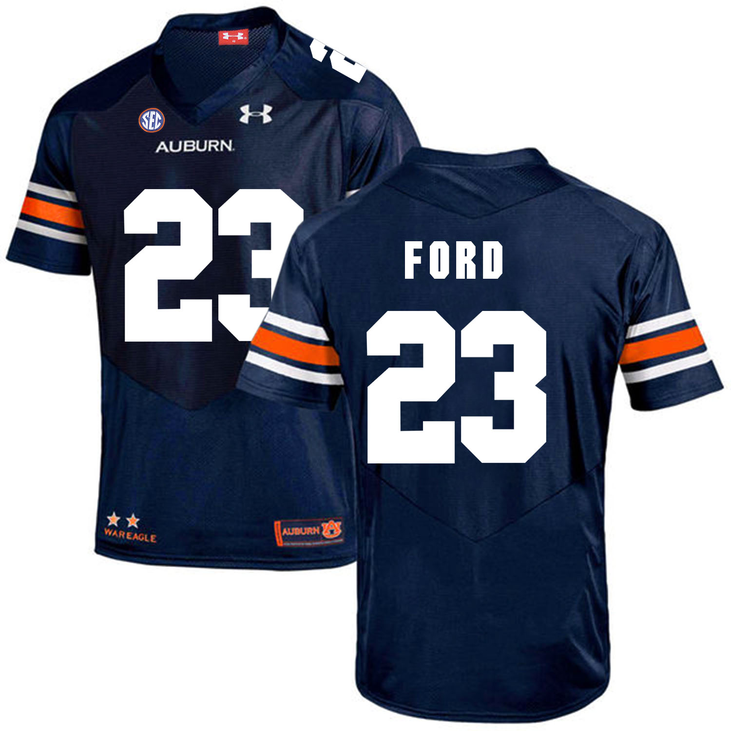 Auburn Tigers 23 Rudy Ford Navy College Football Jersey - Click Image to Close