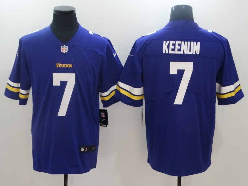 Nike Vikings 7 Case Keenum Purple Youth Vapor Untouchable Player Limited Jersey