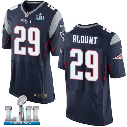 Nike Patriots 29 LeGarrette Blount Navy 2018 Super Bowl LII Elite Jersey