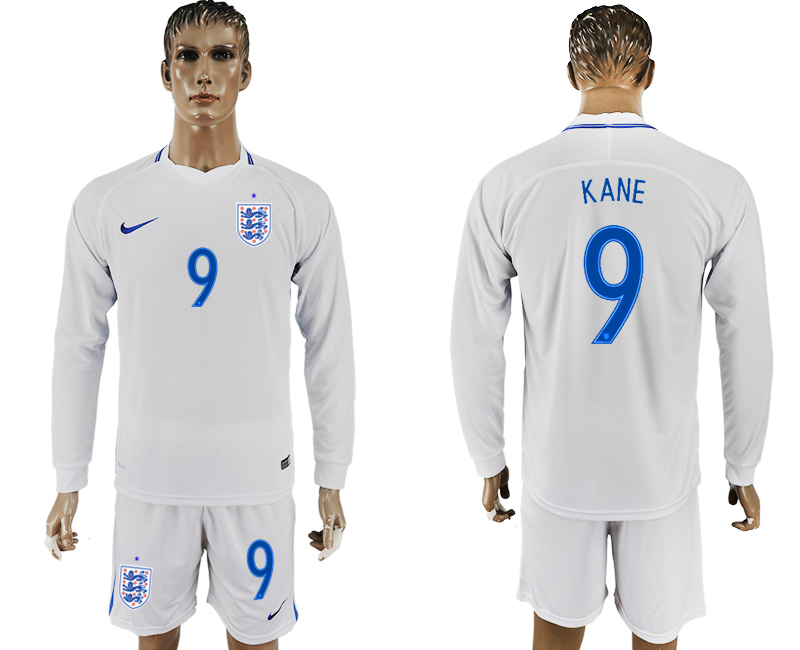 England 9 KANE Goalkeeper Home 2018 FIFA World Cup Long Sleeve Soccer Jersey