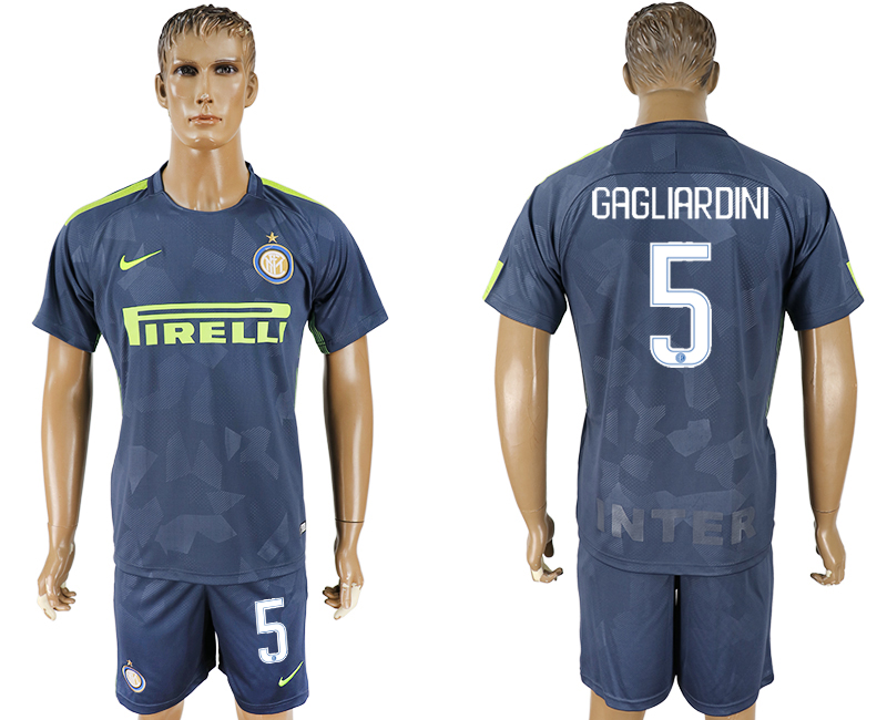 2017-18 Inter Milan 5 GAGLIARDINI Third Away Soccer Jersey