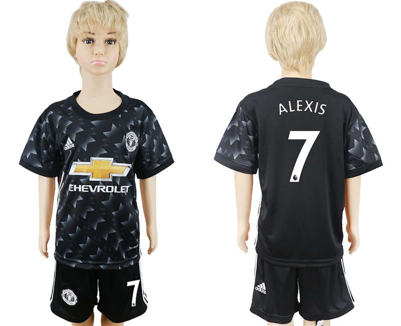 2017-18 Manchester United 7 ALEXIS Away Youth Soccer Jersey