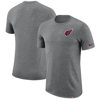 Arizona Cardinals Nike Marled Patch T Shirt Heathered Gray - Click Image to Close