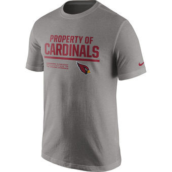 Arizona Cardinals Nike Property Of T Shirt Heathered Gray