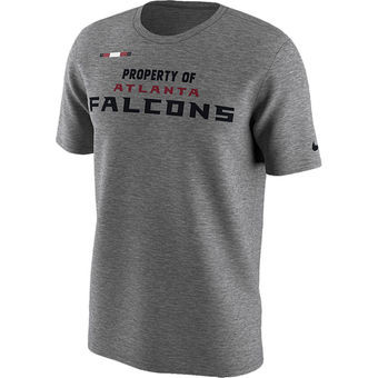 Atlanta Falcons Nike Sideline Property Of Facility T Shirt Heather Gray