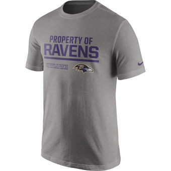 Baltimore Ravens Nike Property Of T Shirt Heathered Gray