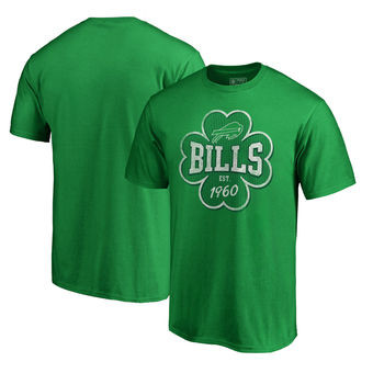 Buffalo Bills NFL Pro Line by Fanatics Branded St. Patrick's Day Emerald Isle Big and Tall T Shirt Green - Click Image to Close