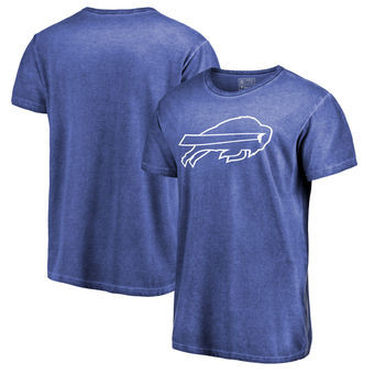 Buffalo Bills NFL Pro Line by Fanatics Branded White Logo Shadow Washed T Shirt