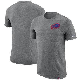 Buffalo Bills Nike Marled Patch T Shirt Heathered Gray