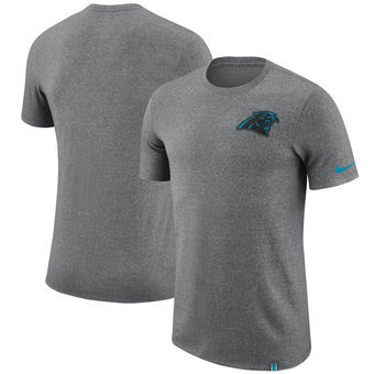 Carolina Panthers Nike Marled Patch T Shirt Heathered Gray