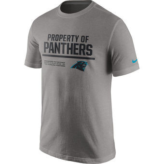 Carolina Panthers Nike Property Of T Shirt Heathered Gray
