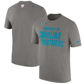 Carolina Panthers Nike Sideline Property Of Facility T Shirt Heather Gray