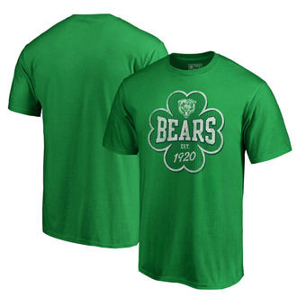 Chicago Bears NFL Pro Line by Fanatics Branded St. Patrick's Day Emerald Isle Big and Tall T Shirt Green