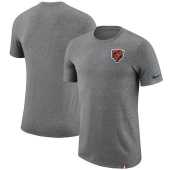 Chicago Bears Nike Marled Patch T Shirt Heathered Gray Chicago Bears Nike Marled Patch T Shirt Heathered Gray