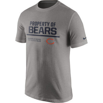 Chicago Bears Nike Property Of T Shirt Heathered Gray Chicago Bears Nike Property Of T Shirt Heathered Gray
