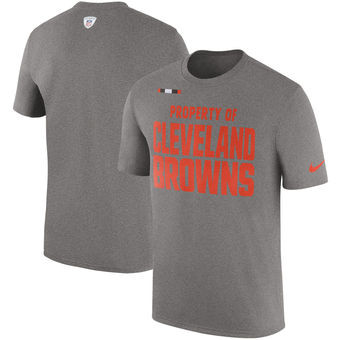 Cleveland Browns Nike Sideline Property Of Facility T Shirt Heather Gray