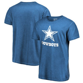 Dallas Cowboys NFL Pro Line by Fanatics Branded White Logo Shadow Washed T Shirt