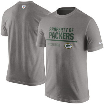 Green Bay Packers Nike Property Of T Shirt Heathered Gray