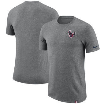 Houston Texans Nike Marled Patch T Shirt Heathered Gray - Click Image to Close