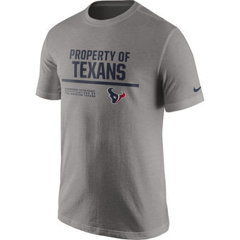 Houston Texans Nike Property Of T Shirt Heathered Gray