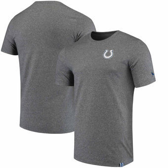 Indianapolis Colts Nike Marled Patch T Shirt Heathered Gray