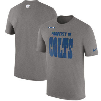 Indianapolis Colts Nike Sideline Property Of Facility T Shirt Heather Gray