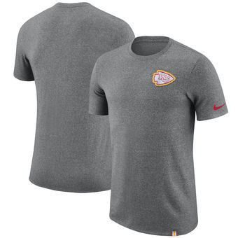 Kansas City Chiefs Nike Marled Patch T Shirt Heathered Gray
