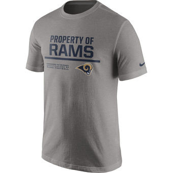 Los Angeles Rams Nike Property Of T Shirt Heathered Gray