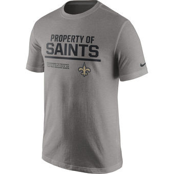 New Orleans Saints Nike Property Of T Shirt Heathered Gray
