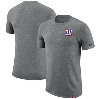 New York Giants Nike Marled Patch T Shirt Heathered Gray