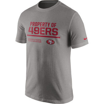 San Francisco 49ers Nike Property Of T Shirt Heathered Gray