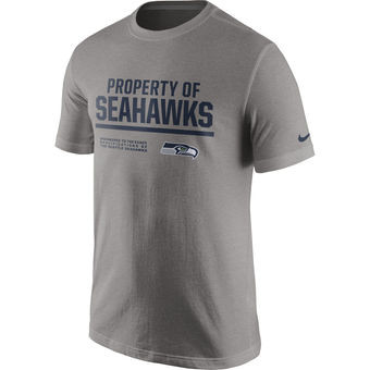 Seattle Seahawks Nike Property Of T Shirt Heathered Gray
