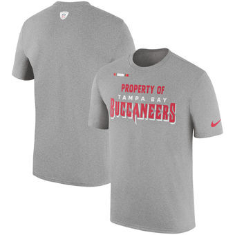Tampa Bay Buccaneers Nike Sideline Property Of Facility T Shirt Heather Gray