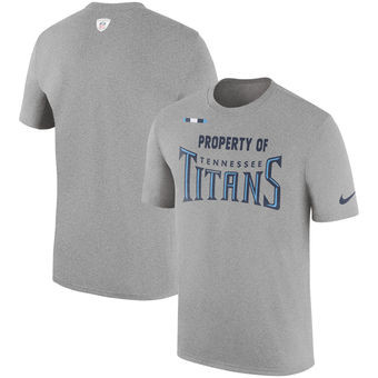 Tennessee Titans Nike Sideline Property Of Facility T Shirt Heather Gray